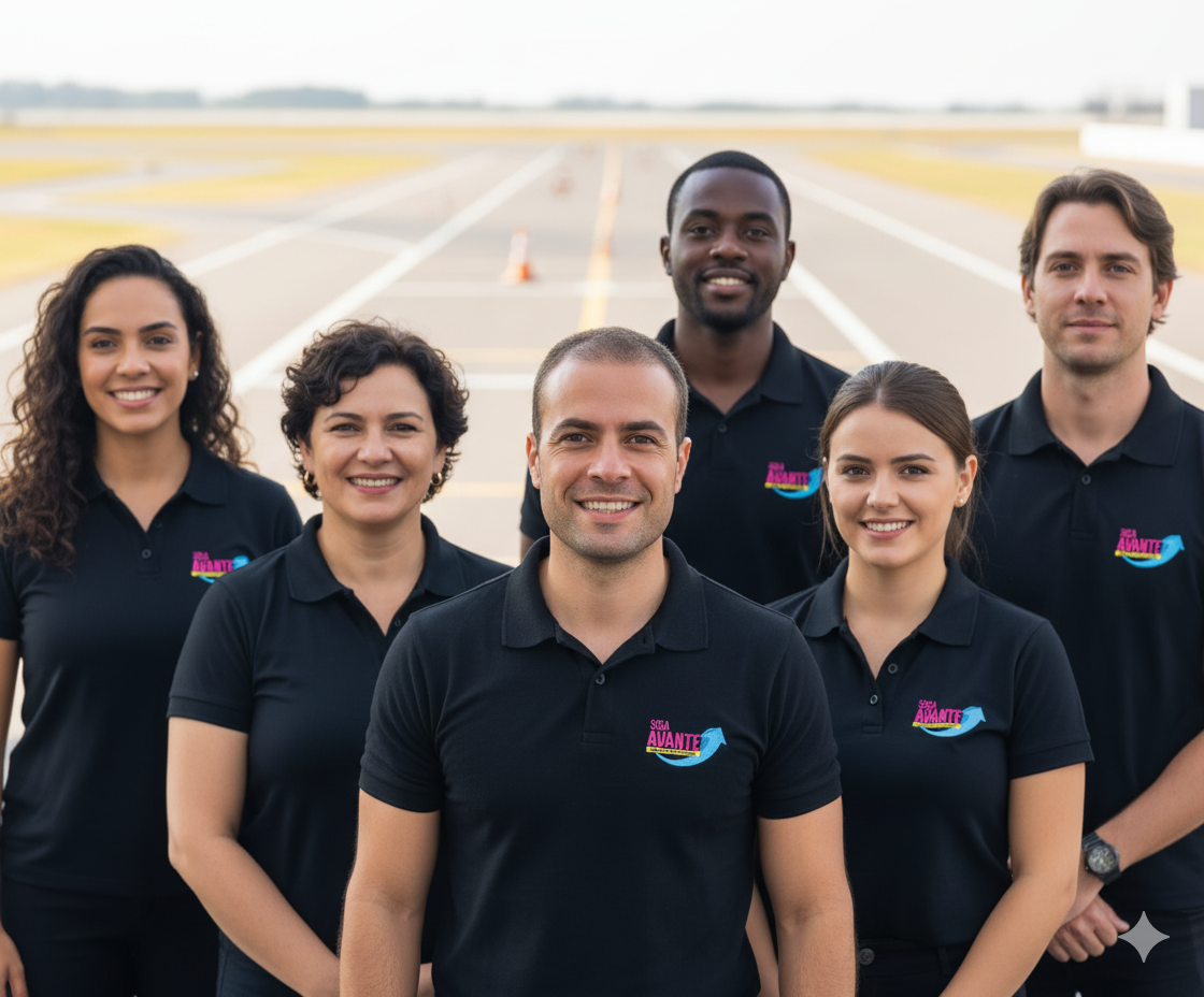 Alan Stinn e a equipe de instrutores da Siga Avante